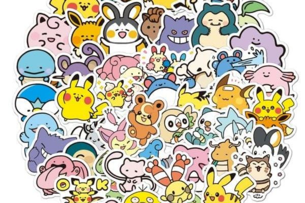 Mẫu sticker pokemon đẹp, thiết kế theo yêu cầu