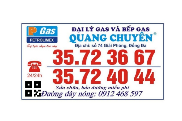 Mẫu tem dán bình gas tích hợp QR Code