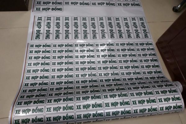 Mẫu tem xe hợp đồng đẹp, chất lượng cao