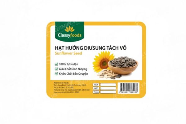 Mẫu tem nhãn hướng dương giá rẻ, chất lượng cao