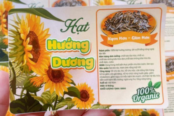 Mẫu tem nhãn hướng dương giá rẻ, chất lượng cao
