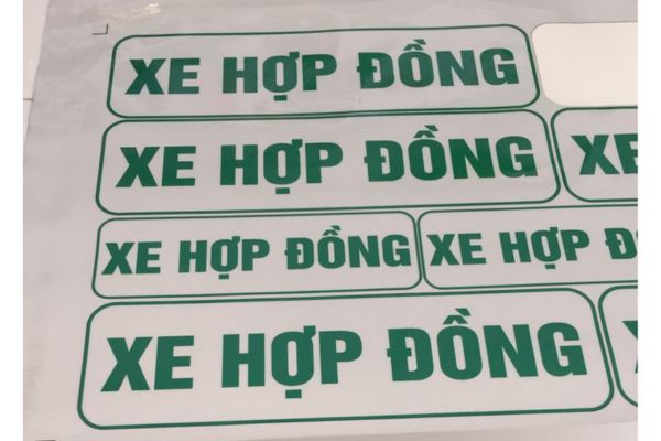 Mẫu tem xe hợp đồng đẹp, chất lượng cao