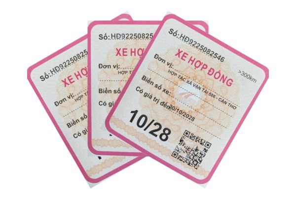 Mẫu tem xe hợp đồng đẹp, chất lượng cao