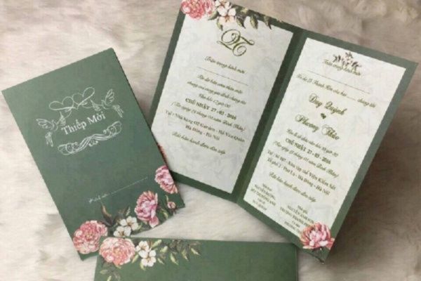 Mẫu thiệp cưới chưa in tên đẹp, chất lượng cao