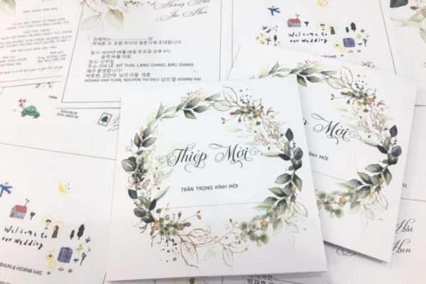 Mẫu thiệp cưới chưa in tên đẹp, chất lượng cao