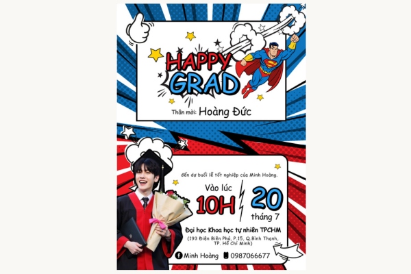 Mẫu thiệp mời kỷ yếu phong cách bụi bặm