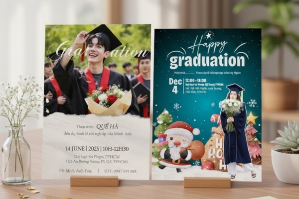 Mẫu thiệp mời kỷ yếu đẹp mắt