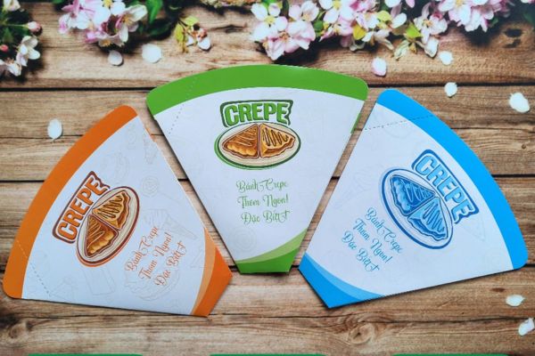 Mẫu túi giấy bánh crepe đẹp, thiết kế theo yêu cầu