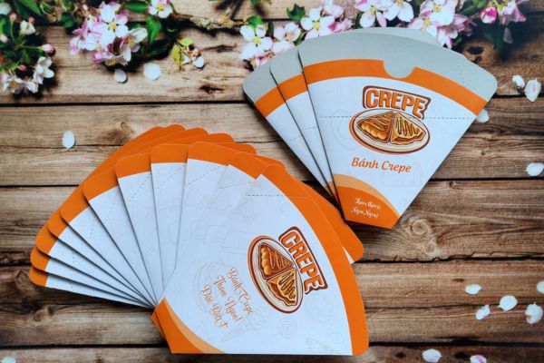 Mẫu túi giấy bánh crepe đẹp, thiết kế theo yêu cầu