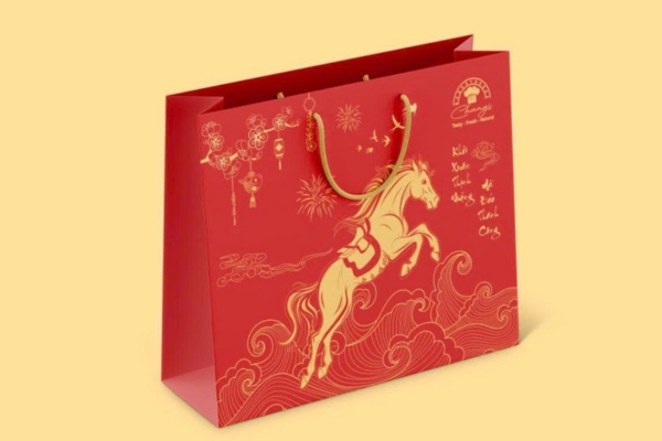 Mẫu túi giấy cán màng bóng sang trọng