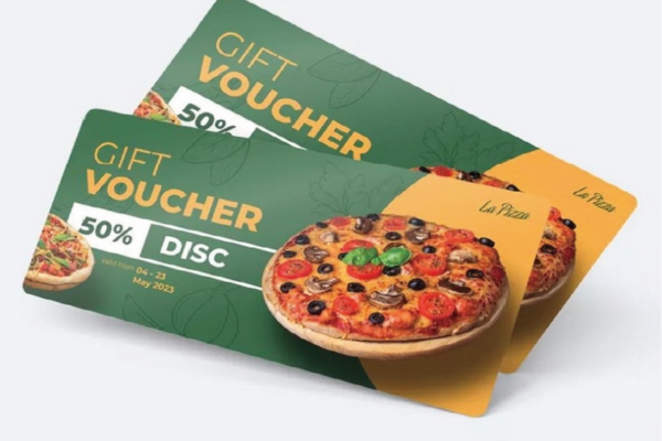 Mẫu voucher ăn uống hút khách