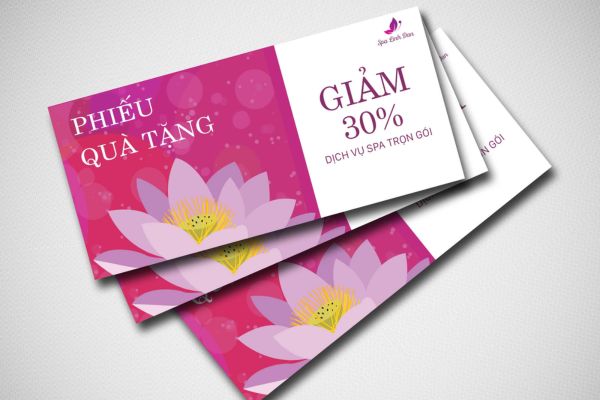 Mẫu voucher quà tặng giá rẻ, chất lượng
