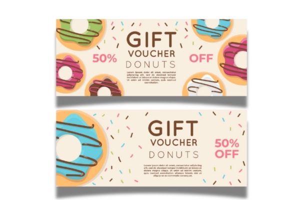 Mẫu voucher tiệm bánh giảm giá sâu