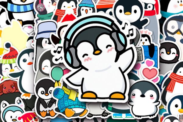 Mẫu sticker chim cánh cụt đẹp, giá rẻ