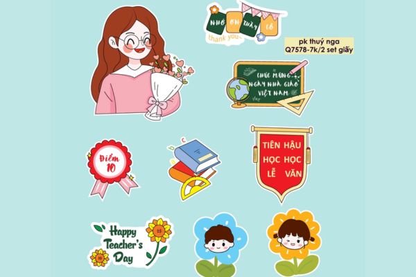 Sticker tri ân nhà giáo đẹp, giá rẻ tại Hà Nội