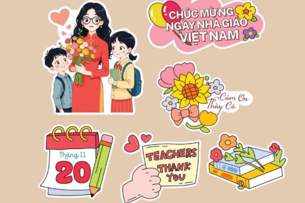 Sticker tri ân nhà giáo đẹp, giá rẻ tại Hà Nội