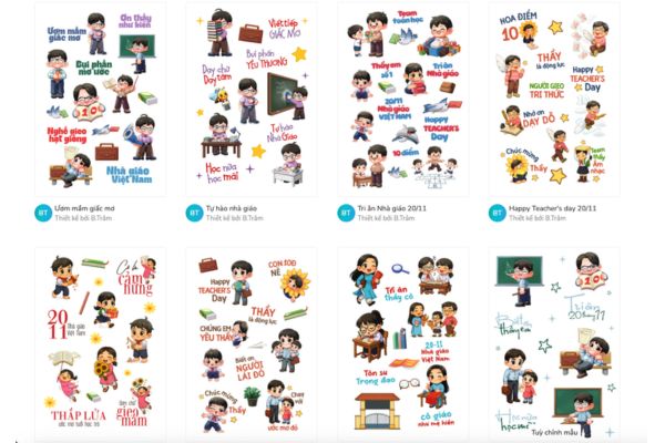 Sticker tri ân nhà giáo đẹp, giá rẻ tại Hà Nội