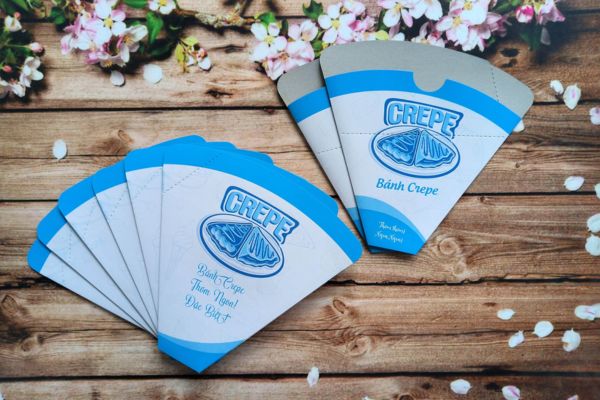 Mẫu túi giấy bánh crepe đẹp, thiết kế theo yêu cầu