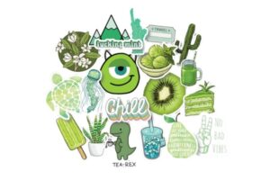 29+ Bộ sticker xanh lá ấn tượng định hình phong cách