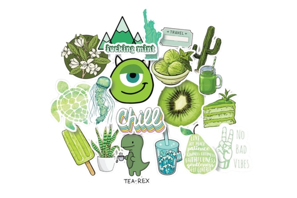 29+ Bộ sticker xanh lá ấn tượng định hình phong cách