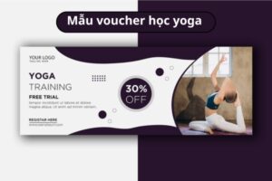 45+ Mẫu voucher học yoga đẹp thu hút học viên
