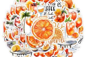 Bộ sticker màu cam đẹp, chất lượng cao