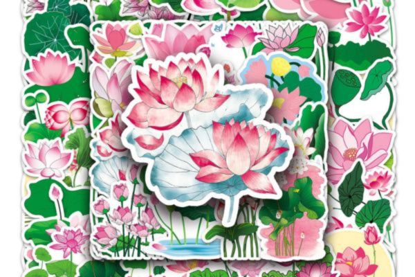 Bộ sticker hoa sen đẹp, giá rẻ, chất lượng cao