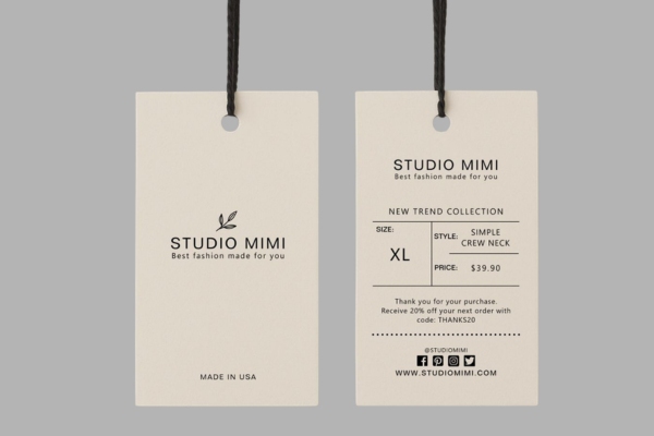 Các loại nhãn mác trên quần áo cung cấp thông tin cơ bản