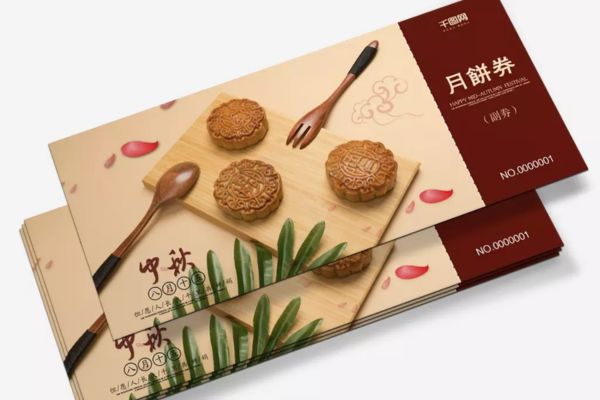 Mẫu phiếu quà tặng trung thu đẹp, thiết kế theo yêu cầu