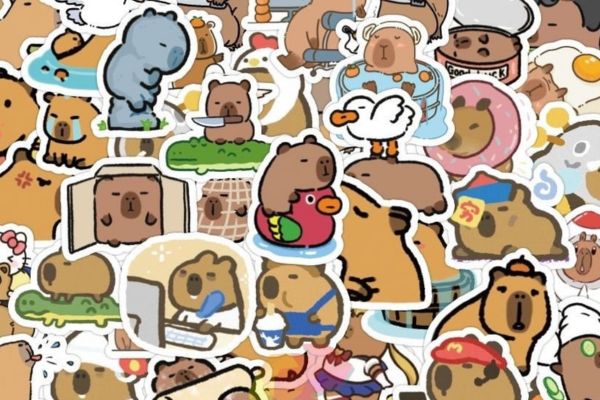 Mẫu sticker capybara đẹp, chất lượng cao tại Hà Nội