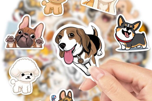 Mẫu sticker con chó đẹp, chất lượng cao