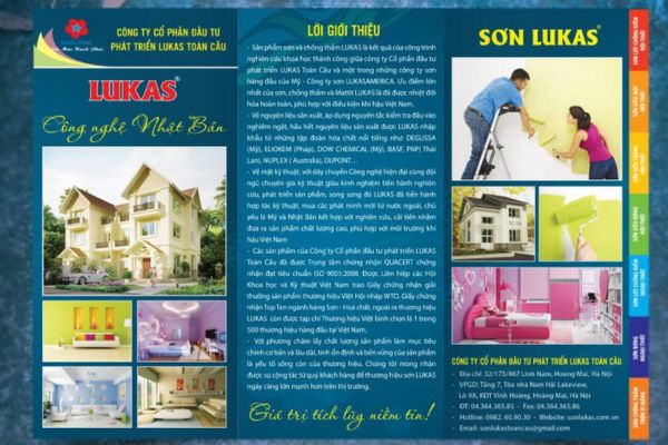 Mẫu tờ rơi quảng cáo sơn đẹp, chất lượng cao
