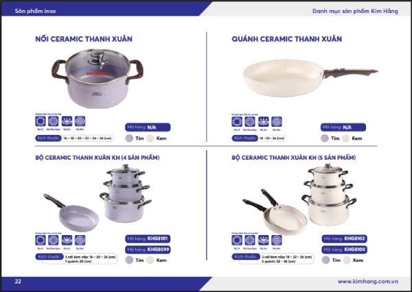 In Hoa Long nhận thiết kế và in ấn catalogue bộ dụng cụ làm bếp bộ nồi