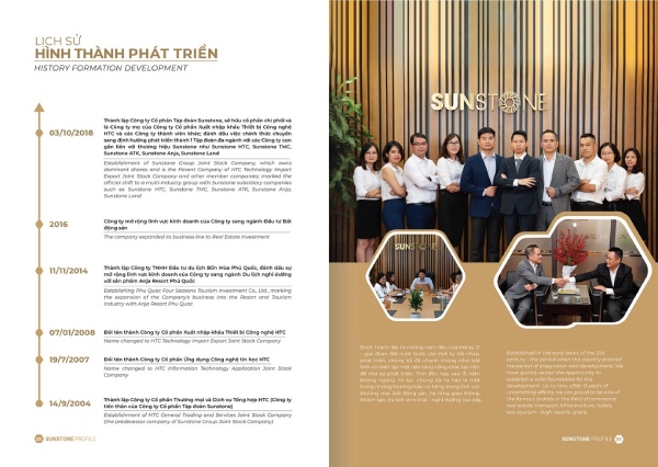 In Hoa Long nhận thiết kế và in ấn hồ sơ năng lực song ngữ công ty sunstone