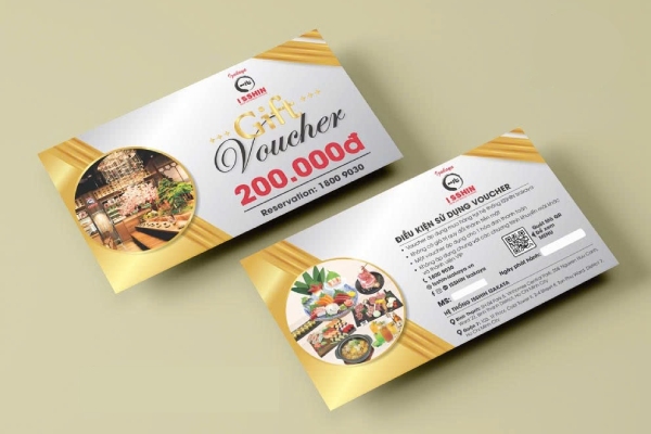 In Hoa Long hướng dẫn thiết kế voucher cao cấp