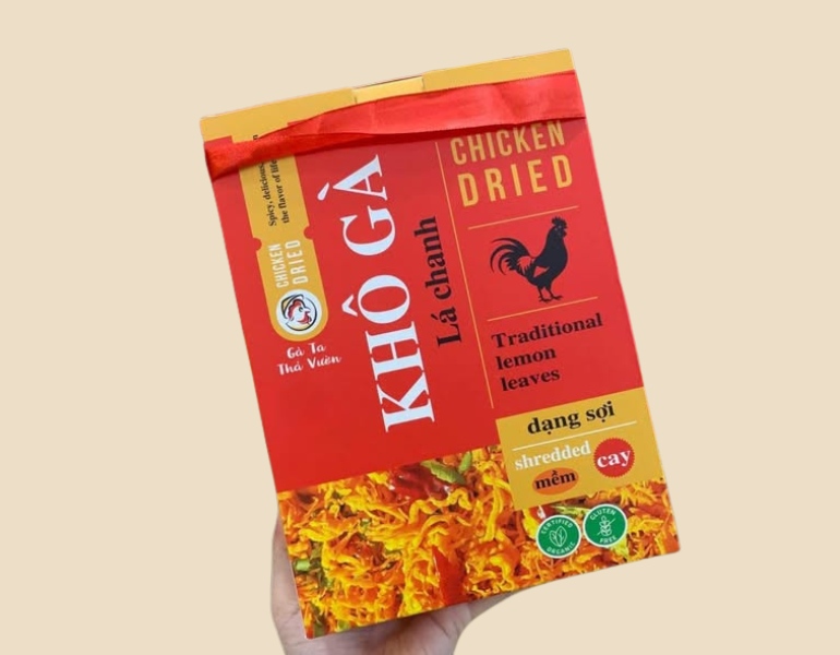 In hộp giấy đựng khô gà cấu trúc nhiều lớp giấy