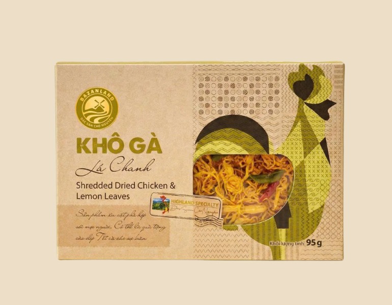 In hộp giấy đựng khô gà sang trọng