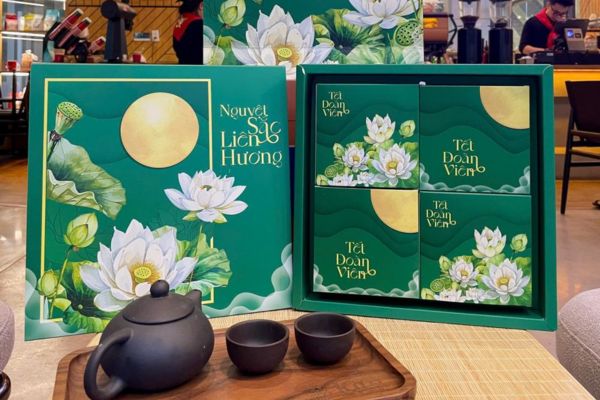 In hộp trung thu 4 bánh đẹp, chất lượng cao