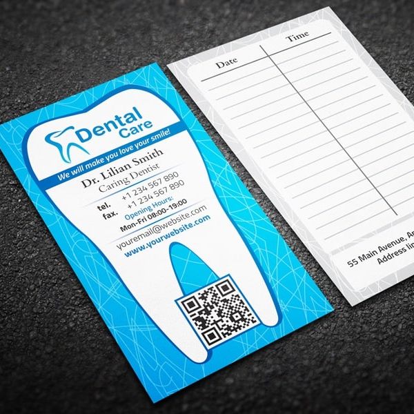 In phiếu hẹn nha khoa đẹp, thiết kế theo yêu cầu