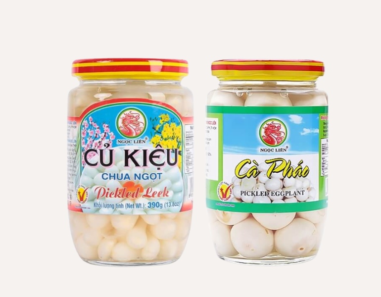 In tem nhãn cà pháo, củ kiệu muối chua chất lượng