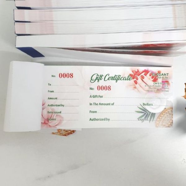 In voucher đóng cuốn đẹp, chất lượng cao