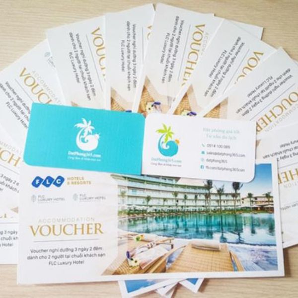 In voucher khách sạn In voucher khách sạn đẹp, thiết kế theo yêu cầu