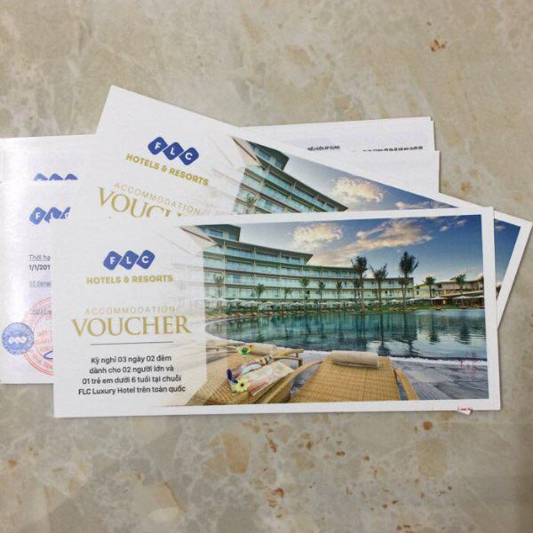 In voucher khách sạn In voucher khách sạn đẹp, thiết kế theo yêu cầu