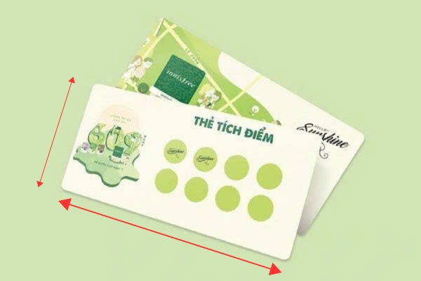 Kích thước thẻ tích điểm chuẩn và thông dụng nhất hiện nay