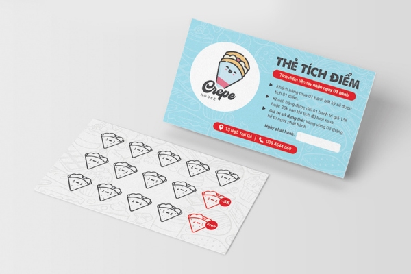 Kích thước thẻ tích điểm phổ biến