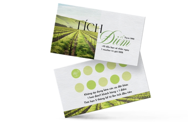 Kích thước thẻ tích điểm phù hợp