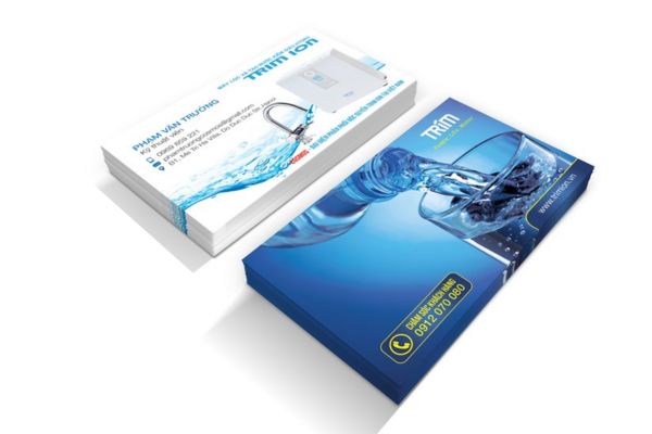 Mẫu card visit nước tinh khiết giá rẻ. chất lượng cao