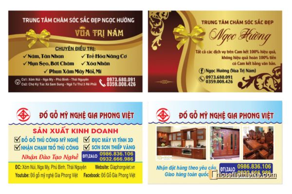 Mẫu card visit đồ gỗ đẹp, thiết kế theo yêu cầu
