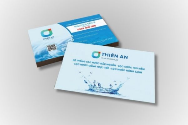 Mẫu card visit nước tinh khiết giá rẻ. chất lượng cao