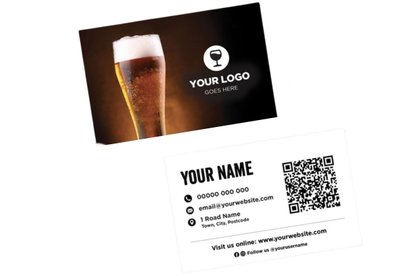 Mẫu card visit quán nhậu cán màng